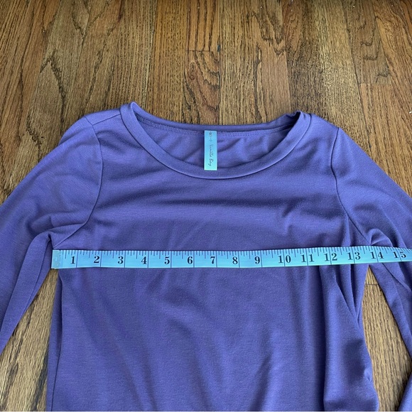 Women’s Ruched Bodycon Long Sleeve Wrap Front So Casual Basic Fitted Short Dress - Picture 4 of 6